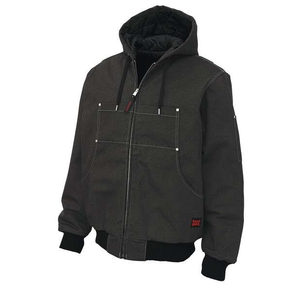 Tough Duck Hooded Duck Bomber Jacket, Black, 2XLT - WJ303