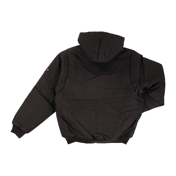 Tough Duck Hooded Duck Bomber Jacket, Black, 2XLT - WJ303