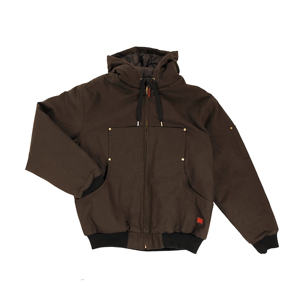 Tough Duck Hooded Duck Bomber Jacket, Black, 2XLT - WJ303