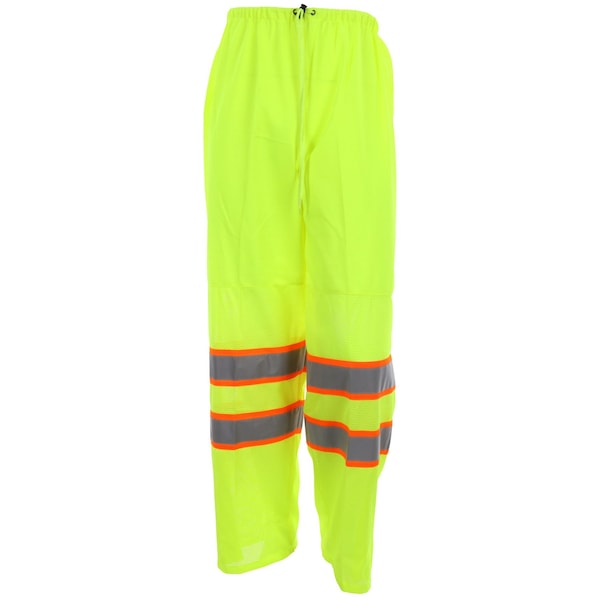Mcr Safety Garments, Class E, FL Lime, Solid/Mesh, Waist Pant X5 - CLELCX5