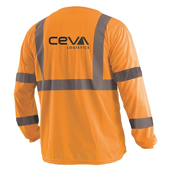 Occunomix Long Sleeve Orange Shirt, Blk Ceva Logo, M - LUX-LSETP3B-OM-CEVA_06