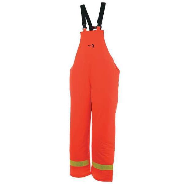 Viking Flame-Resistant PU Rain Bib Overall, 3XL, 32 1/2 in Inseam, Polyurethane - 6050FRP-XXXL