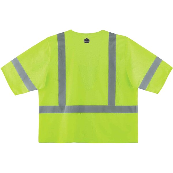 Ergodyne Hi-Vis Economy Vest w/Sleeves S Class 3 U Back, , Zipper 3 Pockets, 1 Mic Tab - 8320Z