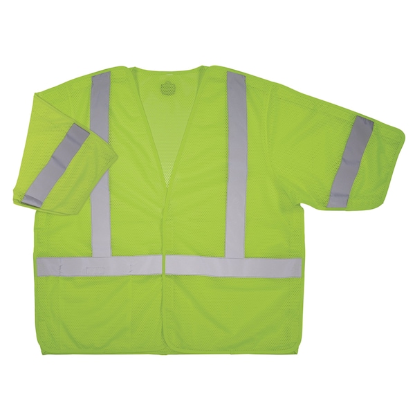 Ergodyne Hi Vis Breakaway Safety Vest, Lime, 2XL/3XL - 8315BA