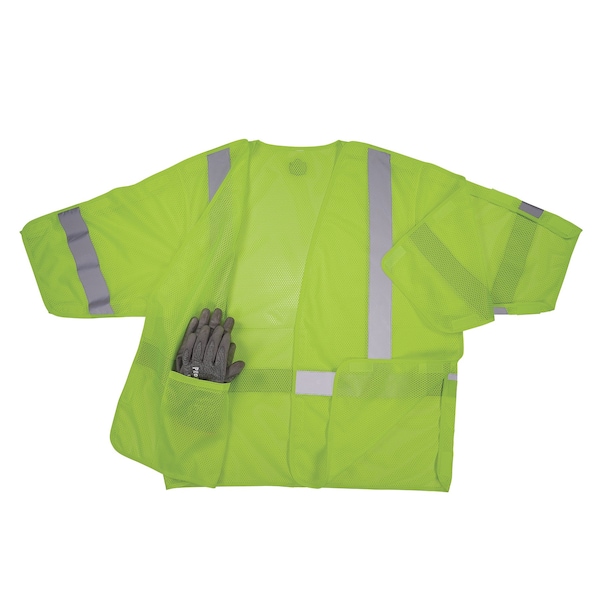Ergodyne Hi Vis Breakaway Safety Vest, Lime, 2XL/3XL - 8315BA