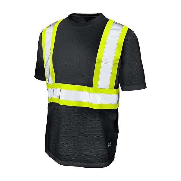 Tough Duck Large Hi-Vis T-Shirt, Black - S39211