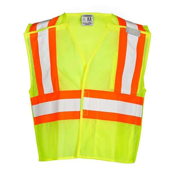 Kishigo 2XL Class 2 Breakaway High Visibility Vest, Lime - 1174-2X