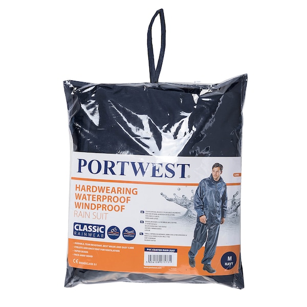 Portwest PVC Coated Rain Suit, XL - L440