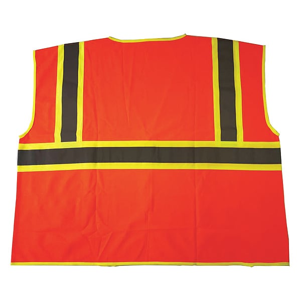 Condor High Visibility Vest, Orange/Red, 3XL - 53YM45