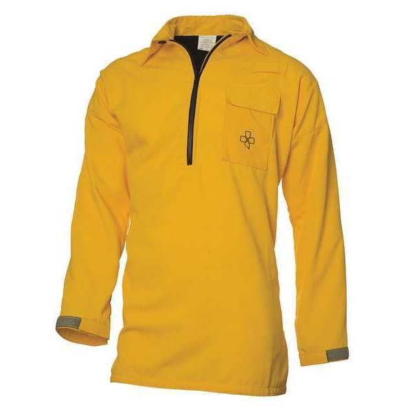 Coaxsher Wildland Fire Shirt, L, Yellow, Zipper - FC106-L