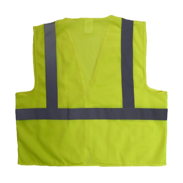 Radians Hi-Vis Econ TpR/Cl2 Mesh Safety Vst/Zip-Grn-M - SV2ZGMM
