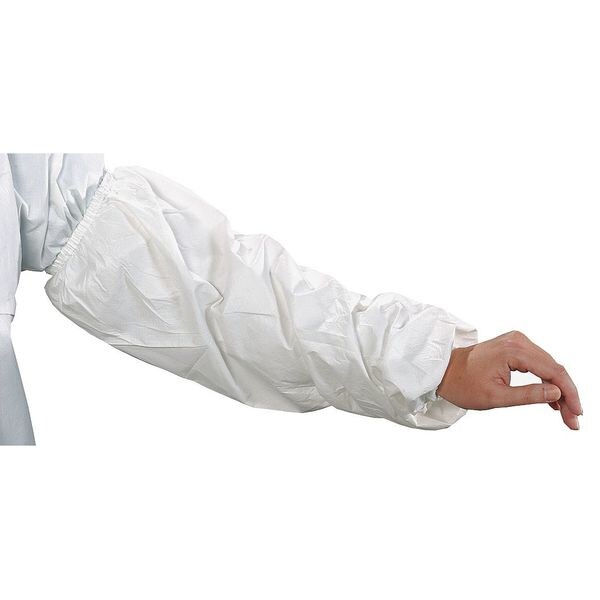 Alpha Pro Tech ComforTech(R) Chemical Resistant Sleeves, 21 1/2 in Length, 9.4 mil Thick, Welded Seam, White - MS-01J06-4