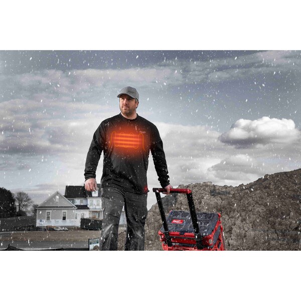 Milwaukee Tool USB RECHARGEABLE HEATED WORKSKIN MIDWEIGHT BASE LAYER - BLACK 3X - 405B-213X
