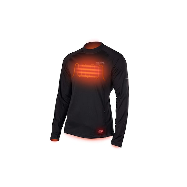 Milwaukee Tool USB RECHARGEABLE HEATED WORKSKIN MIDWEIGHT BASE LAYER - BLACK 3X - 405B-213X