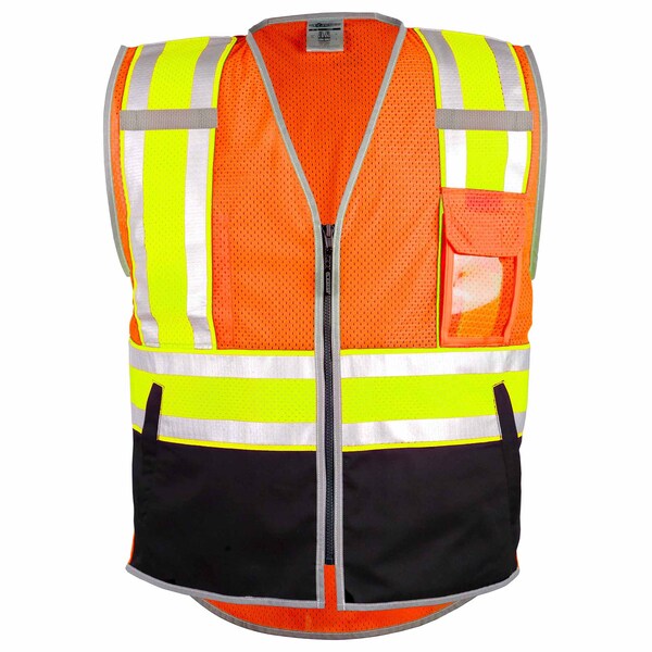 Kishigo 2X, Orange, Class 2 Premium Brilliant Series Ultimate Reflective Vest - 1544-2X
