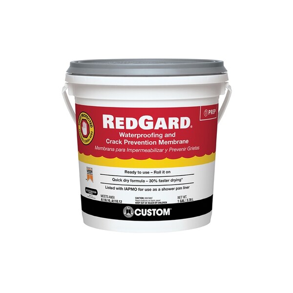 Redgard Custom Building Products RedGard Ready to Use Pink Waterproofing and Crack Prevention 1 gal - LQWAF1-2