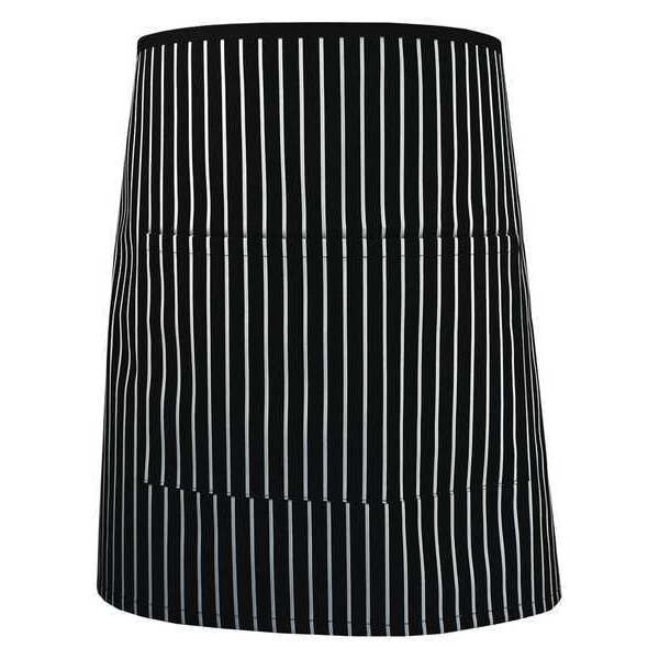 Fame (A Delta Plus Group Company) Bistro Apron, F24, BW Chalkstripe - 25107