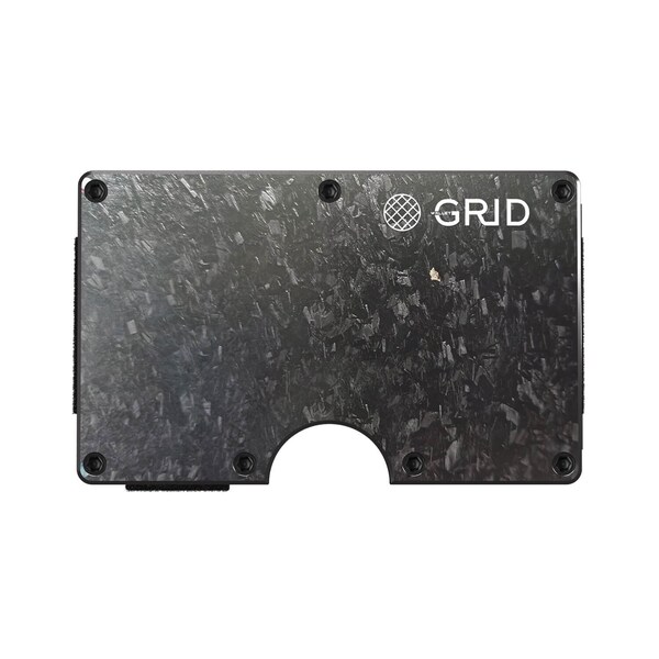 Grid Wallet Forged Carbon Wallet with Money Clip - FRGDCARBON-CLIP