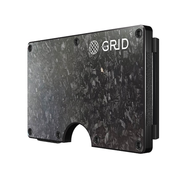 Grid Wallet Forged Carbon Wallet with Money Clip - FRGDCARBON-CLIP