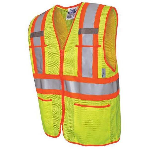 Viking Hi-Vis Vest, Lime, Polyester Mesh, 4XL - U6112G-4XL