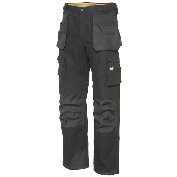 Cat Workwear Trademark Work Pants, 34, Black, 60% Cotton 40% Polyester - C172-016