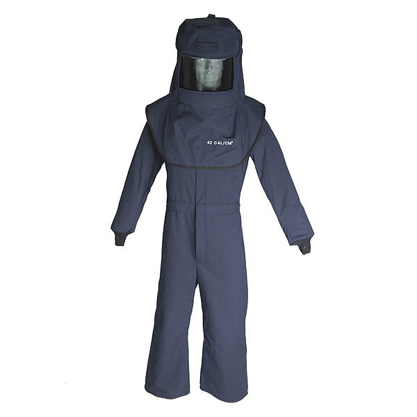 Oberon LNS4 Series Arc Flash Hood & Coverall Suit Set XL - LNS4A-XL