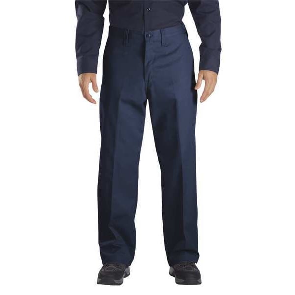 Dickies Men's Industrial Work Pants, L/XL, Navy, Cotton/Polyester - LP92NV 38 32