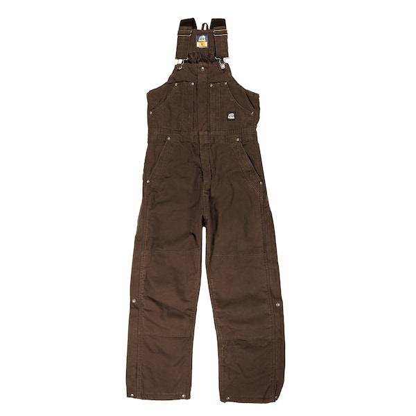 Berne Bib, Overall, Orig, Wash, Insulated, L, Tall, Bark, Size L - B377