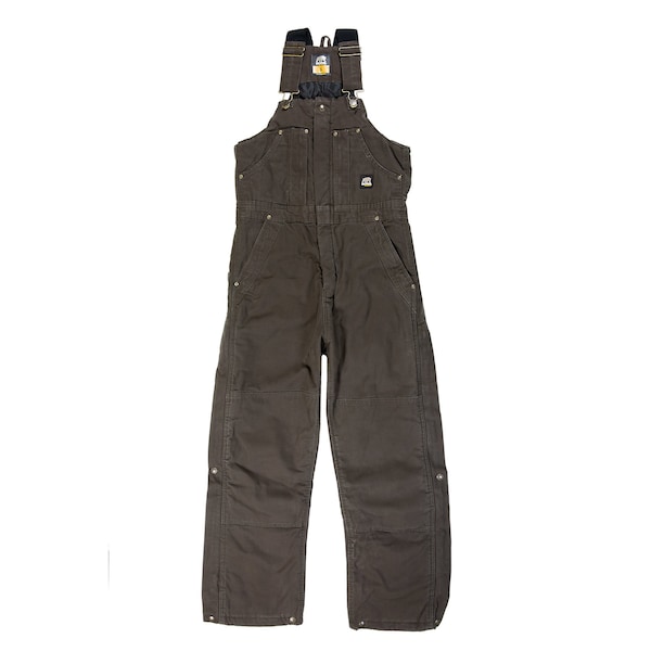 Berne Bib, Overall, Orig, Wash, Insulated, L, Tall, Bark, Size L - B377