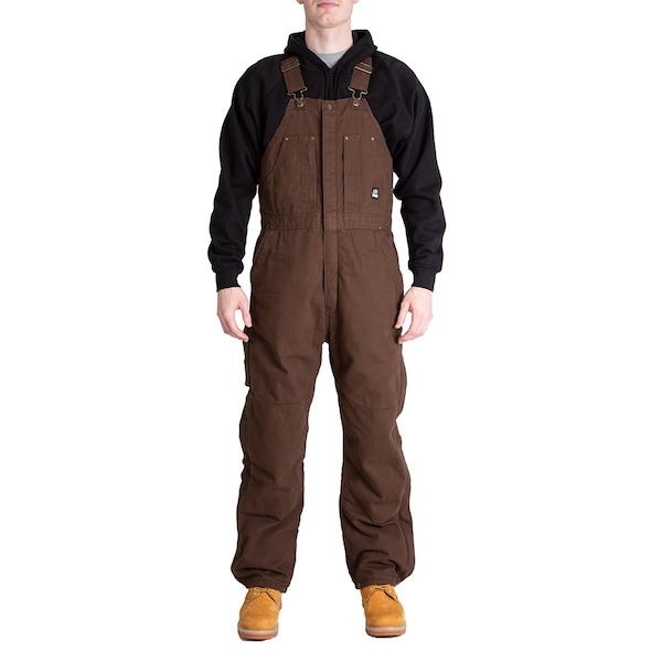Berne Bib, Overall, Orig, Wash, Insulated, L, Tall, Bark, Size L - B377