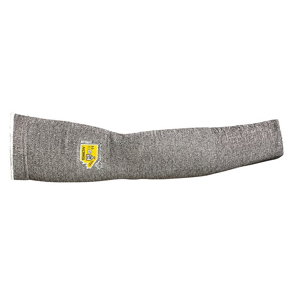 Superior Glove Cut-Resistant Sleeve, Cooling, ANSI/ISEA Cut Level A2, Seamless Knit, 18 in Length, Gray, XL - KTAG1T18-XL
