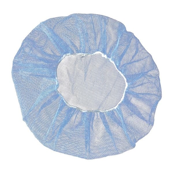 Condor Hairnet, Polyester, 24 in Dia., Blue, L, 1000 PK - 29JW36