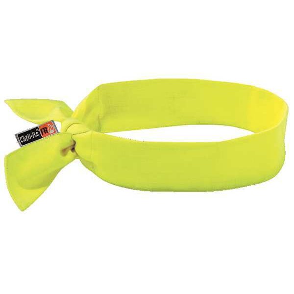 Ergodyne Flame Resistant Cooling Bandana, Hi-Vis Lime, Cotton - 6700FR
