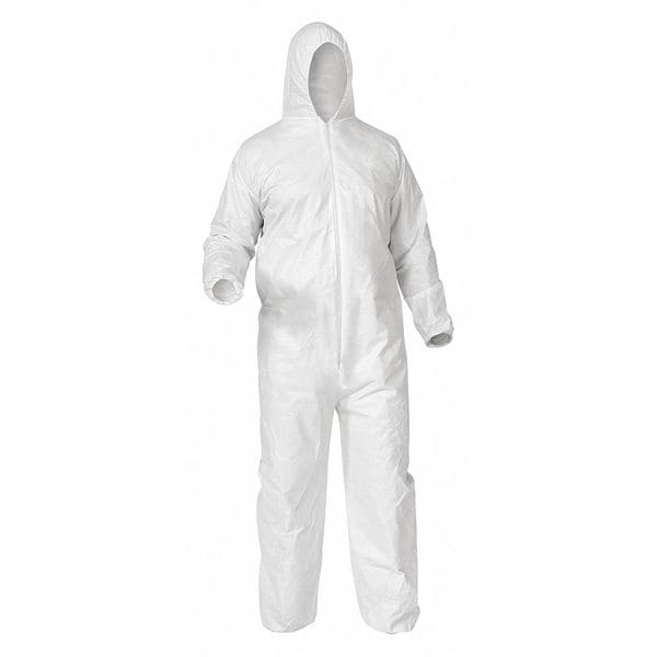Kleenguard Disposable Coverall, Hooded, L, KleenGuard(TM) A35, Zipper, Elastic Cuff, Elastic Ankle, 25 PK - 38939
