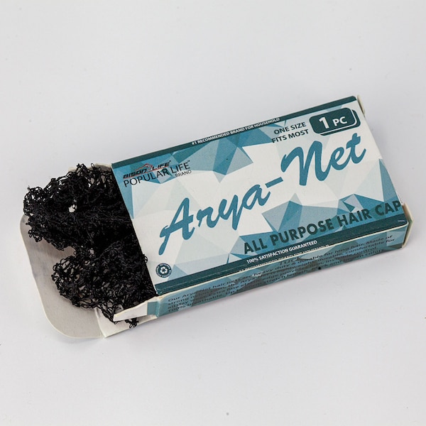 Popular Life Arya-Net Extra Fine Elastic Edge Black Hair Net - BLPL-MS-HC-7BK-1