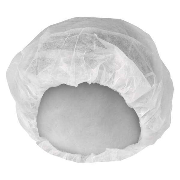 Kleenguard Bouffant Cap, Polypropylene, 24 in Dia., White, L, 1000 PK - 36860