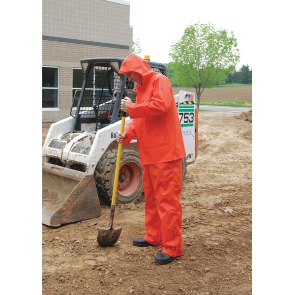Helly Hansen Rain Bib Overall, Polyester, 34 in Inseam, 39 in to 41 in Waist, 35 mil Thickness, Orange, 2XL - 70529_290-2XL