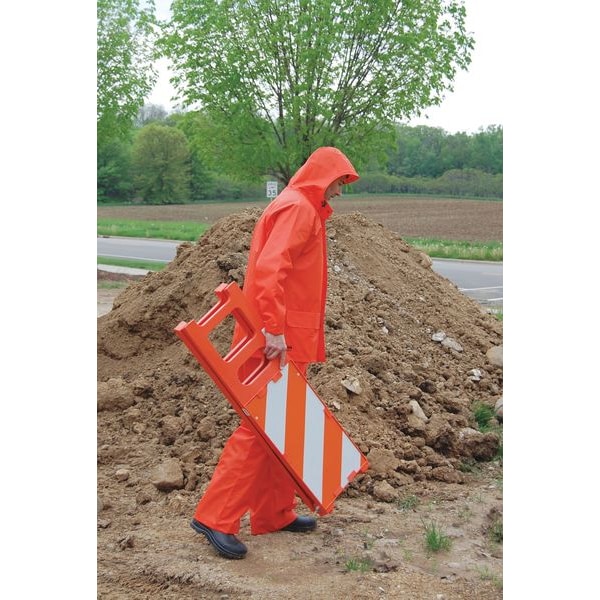Helly Hansen Rain Bib Overall, Polyester, 34 in Inseam, 39 in to 41 in Waist, 35 mil Thickness, Orange, 2XL - 70529_290-2XL
