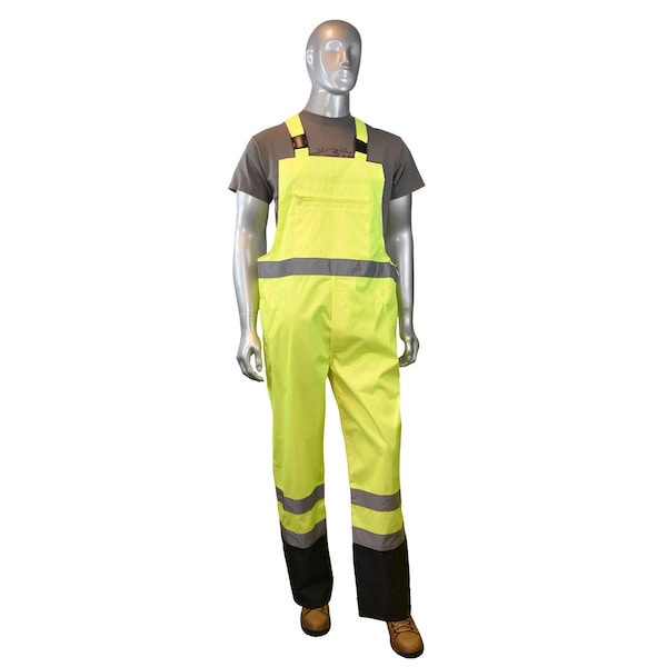 Radians High Visibility Bib Overall, Oxford, Hi-Vis Green, M - RW30-ES1Y-M