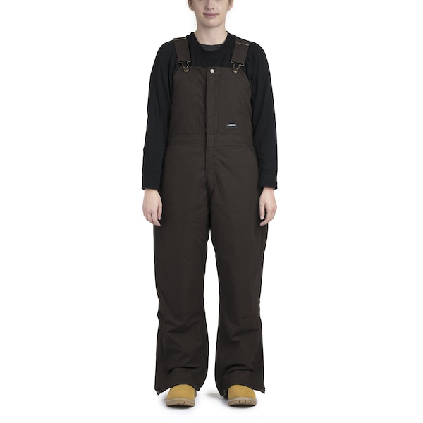 Berne Womens Bib, Ladies, Washed, Insulated, Large, Reg, Black, Size L - WB515