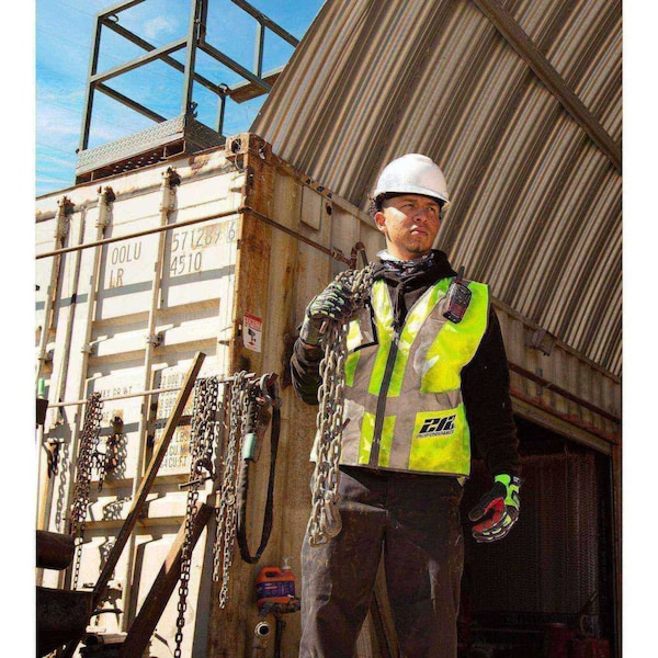 212 Performance Hi-Vis Safety Vest 4XL Class 2 U Back, , Zipper ID Window - VSTPERF-8814