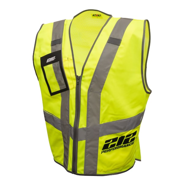212 Performance Hi-Vis Safety Vest 4XL Class 2 U Back, , Zipper ID Window - VSTPERF-8814