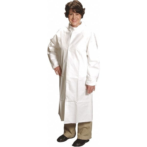 Comfortech Frock, Disposable, Snap Close, L, Package Quantity 25, ComforTech, White, 25 PK - FK-J2121-3