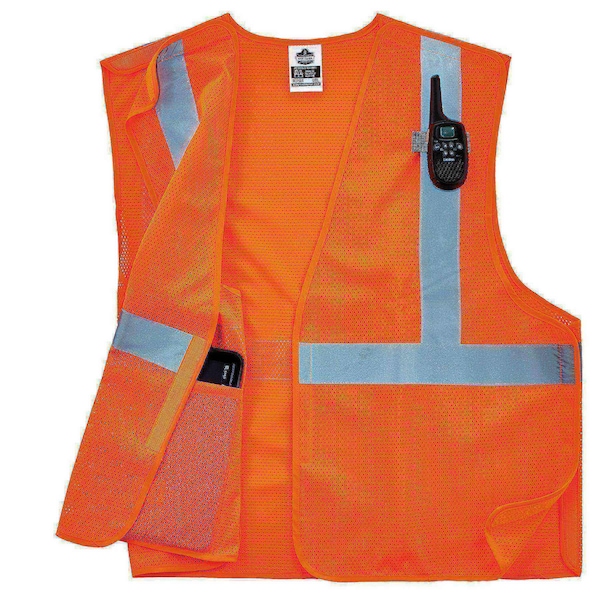 Ergodyne 3XL Orange Economy Breakaway Mesh Vest Class 2 - Single Vest - 8215BA-S