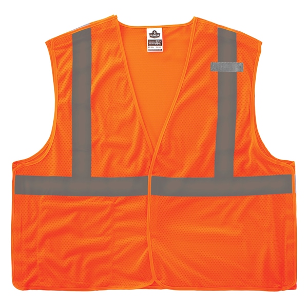 Ergodyne 3XL Orange Economy Breakaway Mesh Vest Class 2 - Single Vest - 8215BA-S