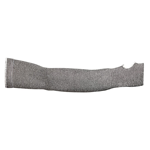 Superior Glove Cut-Resistant Sleeve, Cooling, ANSI/ISEA Cut Level A2, Seamless Knit, Thumbhole, 18 in L, Gray, XL - KTAG1T18T-XL
