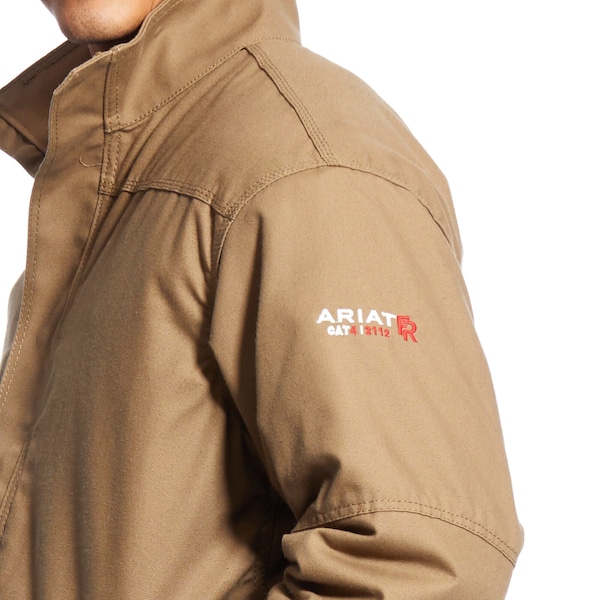 Ariat FR Insulated Canvas Jacket, 54 cal/sq cm, L, 12 oz Zipper Closure - 10024029