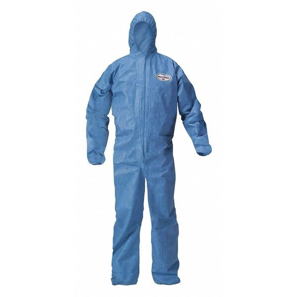 Kleenguard Disposable Coveralls, Hooded, XL, SMMMS, Zipper, Elastic Cuff, Elastic Ankle, Serged Seam, 24 PK - 58514
