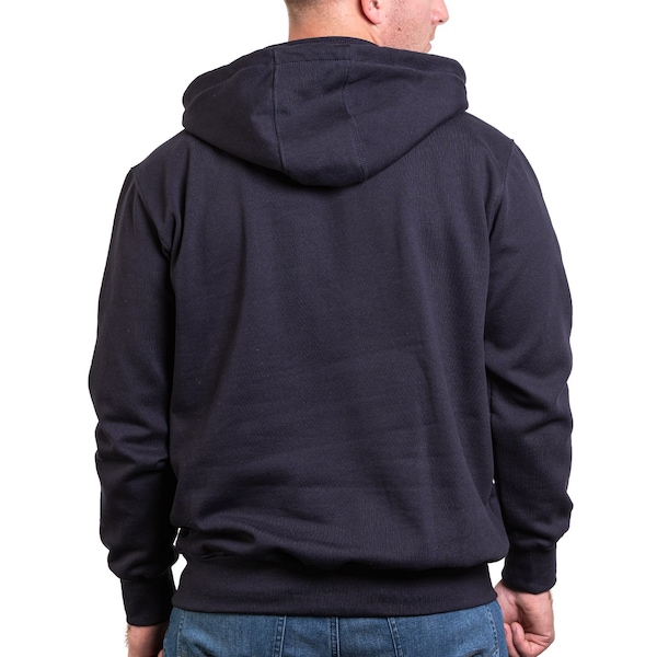 Game Workwear The Hooded Heavyweight Jobshirt, Navy, Size Large - 8525