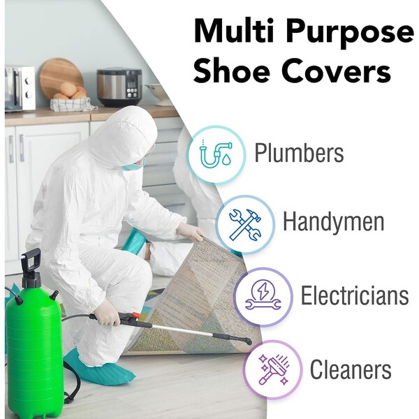 Wecare Protective Shoe Covers, Individually wrapped, 25 Pairs, Green, 25PK - WMN100151